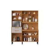 Kit Cozinha 6 Portas 2 Gavetas Júpiter - Cinamomo/Grafite