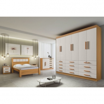 Guarda-roupa 6 portas 12 gavetas Austin