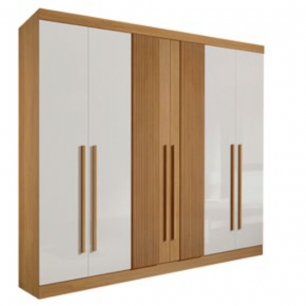 Guarda-roupa Ripado 6 portas 6 gavetas Detroit