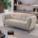 Sofá de 2 Lugares Bologna - Chenile Linho creme - 175cm