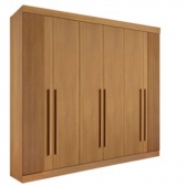Guarda-roupa Ripado 6 portas 6 gavetas Detroit - Cinamomo