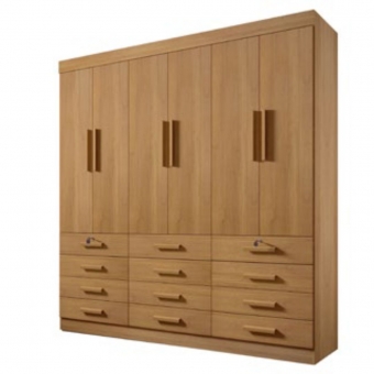 Guarda-roupa 6 portas 12 gavetas Austin