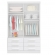 Guarda-roupa 2 Portas 6 Gavetas Tucson - Cinamomo/ Off White