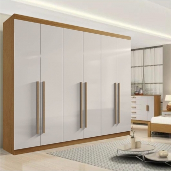 Guarda-roupa 6 portas 6 gavetas New Athos