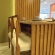 *Mesa com painel ripado Colonia S/Espelho + 4 Cadeiras - Cadeira Armani tela