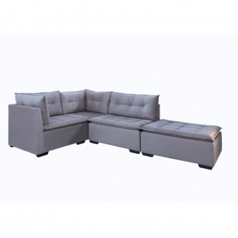 Sofá de Canto Reverse com Puff