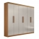 Guarda-Roupa. 6 Portas 6 Gavetas Memphis - Cinamomo/ Off White