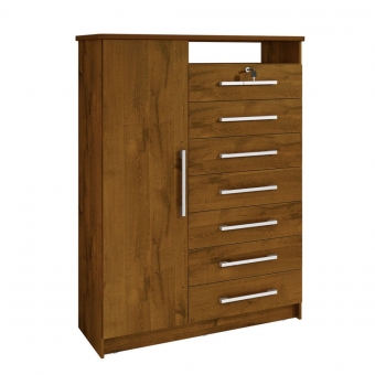 Cômoda 1 Porta 7 Gavetas Kansas