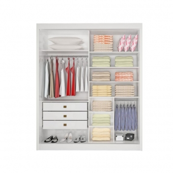 Guarda-roupa Ripado 2 Portas 3 Gavetas Houston