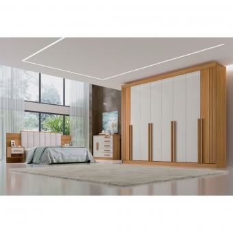 Guarda-roupa Ripado 8 portas 8 gavetas Boston