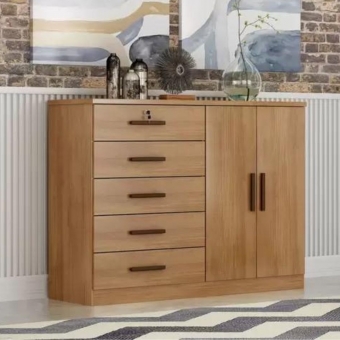 Cômoda Space 5 Gavetas 2 Portas