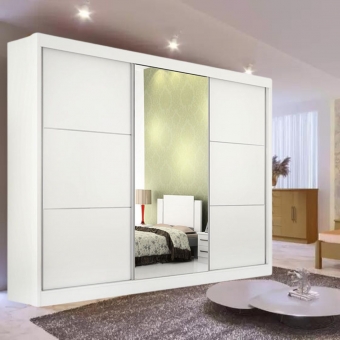 Guarda-roupa com espelho 3 portas 6 gavetas Los Angeles