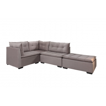 Sofá de Canto Reverse com Puff