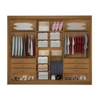 Guarda-roupa Ripado 3 Portas 6 Gavetas Las Vegas