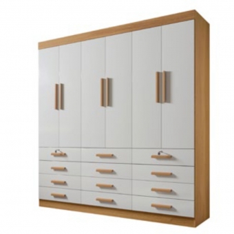 Guarda-roupa 6 portas 12 gavetas Austin