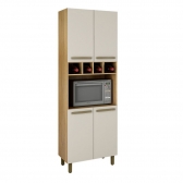 Paneleiro pérola com nicho torre quente - Cinamomo/Off White