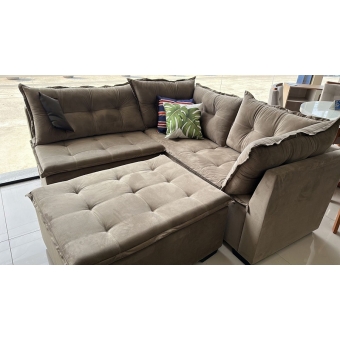 Sofá de Canto Reverse com Puff