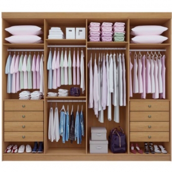 Guarda-roupa Ripado 8 portas 8 gavetas Boston