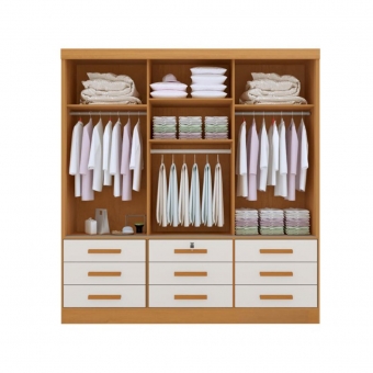 Guarda-roupa 3 Portas 9 Gavetas Tucson