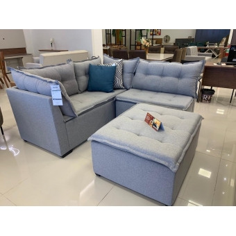 Sofá de Canto Reverse com Puff