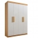 Guarda-roupa 4 Portas 3 Gavetas Memphis - Cinamomo/Off White