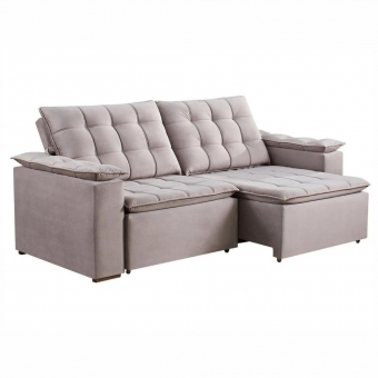 Sofá Retrátil e Reclinável 3 Lugares Astreu