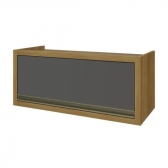 Armário Aéreo Geladeira Barcelona - Carvalho/Grafite