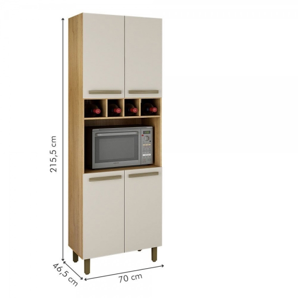 Paneleiro pérola com nicho torre quente - Cinamomo/Off White