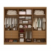 Guarda-roupa Ripado 6 portas 6 gavetas Detroit - Cinamomo