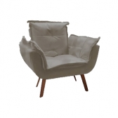 Poltrona com braços Opala - Linho Genebra Granito