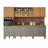 Paneleiro com Nicho torre quente diamantina - Cinamomo/Menta