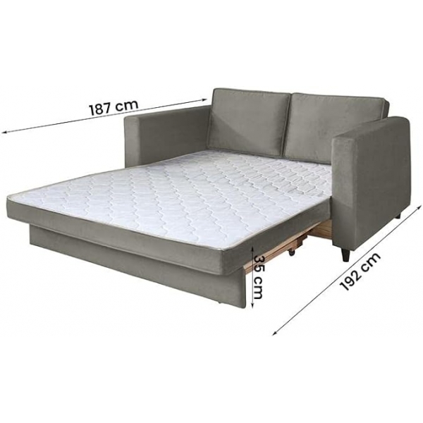 Sofá Cama Morfeo Casal - Cinza